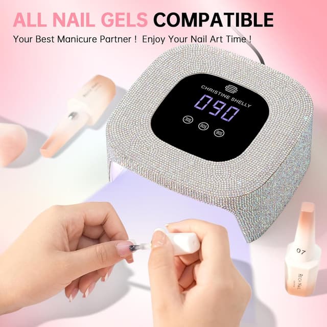 Thumbnail 6 de CHRISTINE SHELLY 48W Gel Nail Lamp with Auto Sensor, 365nm/405nm and LCD Touch Timers