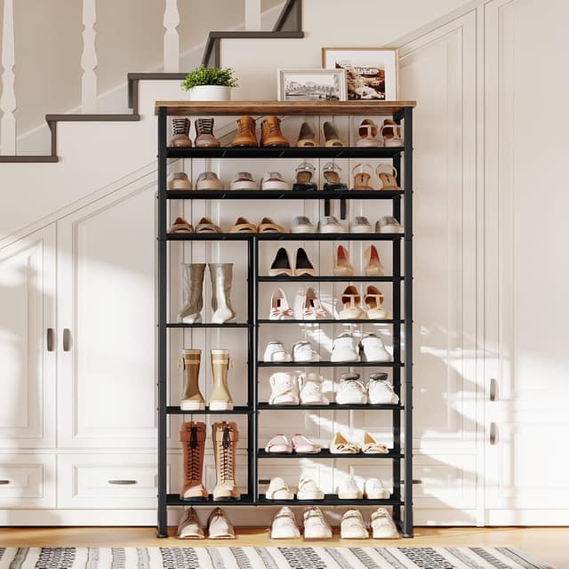 Detalle 2 de HOOBRO porte-chaussures 10 niveaux 27-30 paires