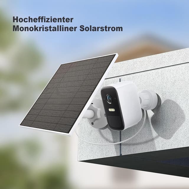 Detalle 2 de Solarpanel für Eufy Kamera (5W) mit USB-C Anschluss, IP65 wetterfest – passend für EufyCam Modelle wie 3/3C/2/2 Pro/2C