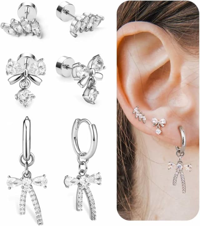 Thumbnail 6 de Bodybonita Schleife Ohrringe 3er Set 3 Paar đ