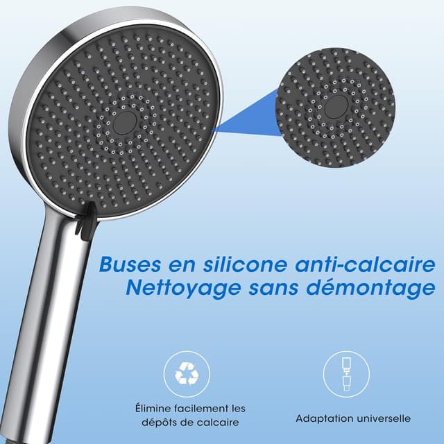 Thumbnail 5 de FASDUNT Pommeau de Douche Haute Pression 200%