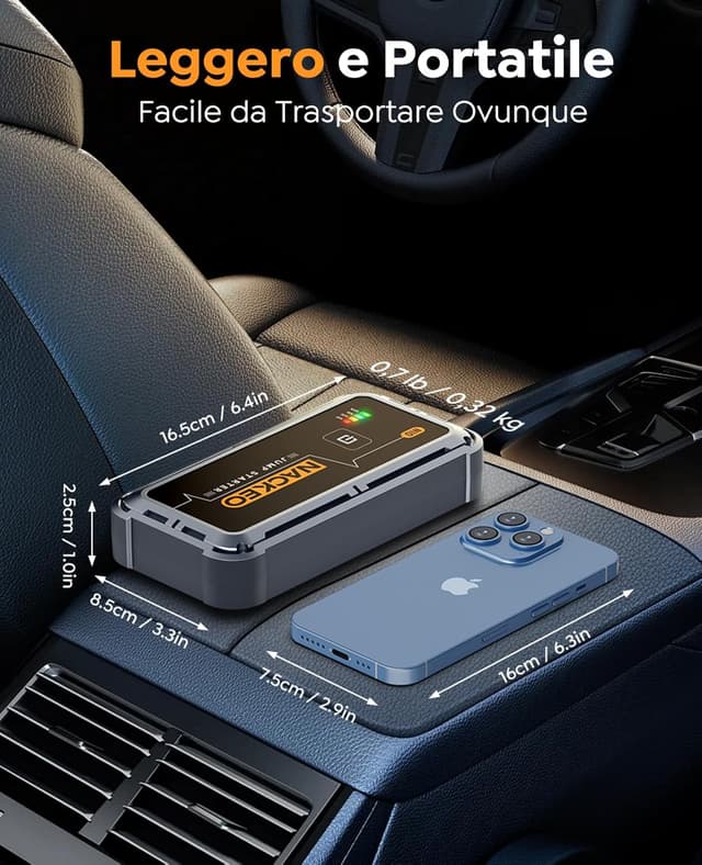 Detalle de Avviatore batteria auto 5000A 12V con torcia