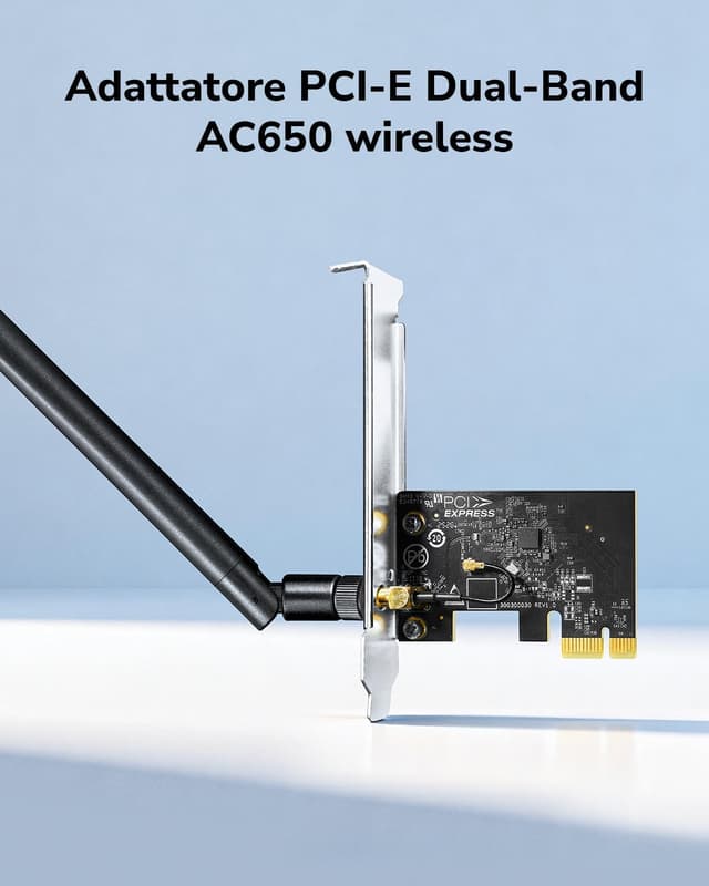 Detalle de Cudy AC650 WiFi dual band PCIe 650 Mbps