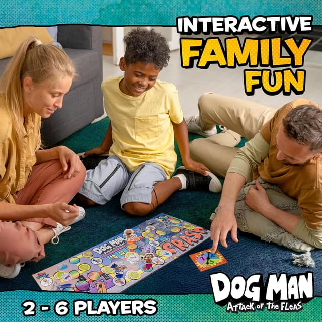 Detalle de University Games Dog Man: Attack of The Fleas (UG-07010) Strategic Game for Ages 7+