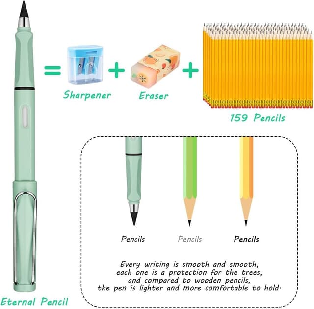 Detalle de OFFCUP Matite Eterna senza inchiostro (6 pezzi) con ricariche e 2 gomme