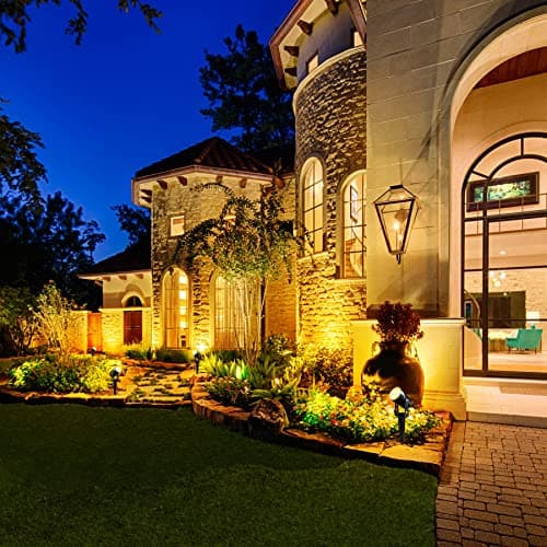 Detalle de NATPOW foco solar LED exterior para jardín IP65 (3000K) con 2 niveles de brillo