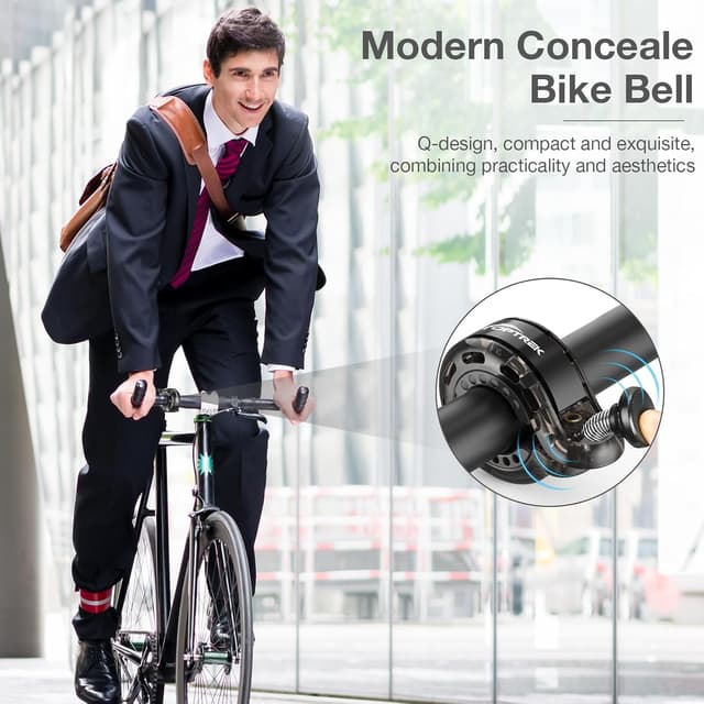 Detalle de toptrek Bike Bell 2025 (Max 110dB) – Waterproof aluminum alloy cycle bell for 22.2–31.8 mm handlebars