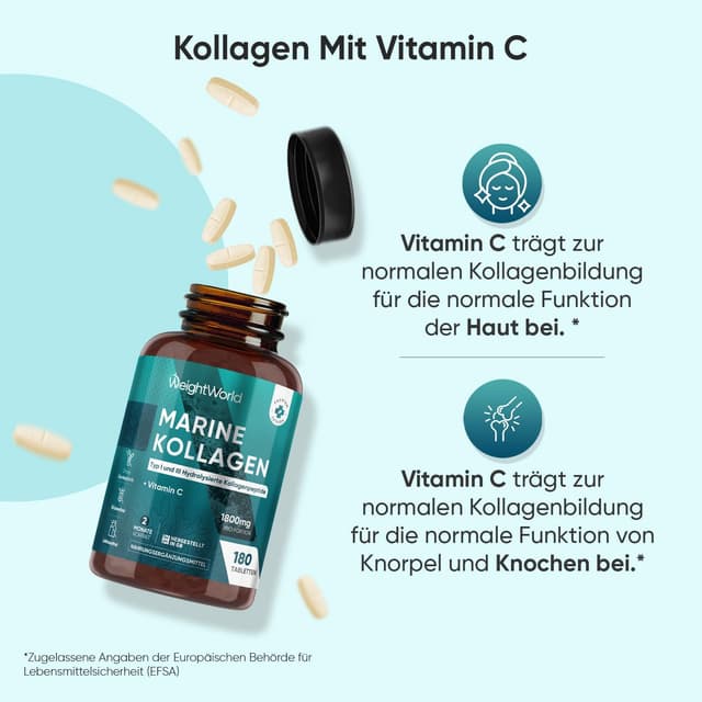 Detalle 2 de Marine Kollagen Tabletten 1 & 3, 180