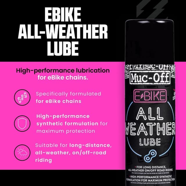 Detalle 2 de Muc-Off lubrifiant vélo électrique hydrofuge pour chaîne (250 ml)