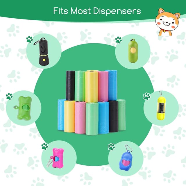 Detalle 2 de Nobleza Sacs à crottes pour chien Nobleza – 300 sachets, 20 rouleaux