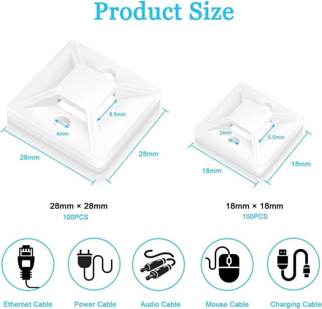 Thumbnail 2 de Klebesockel für Kabelbinder 18x18mm Weiß