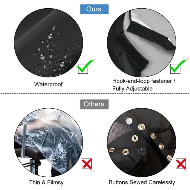 Detalle de LOPHE Haarschnitt Friseurumhang mit Nylon, Hals-Staubbürste und Stylingkamm (115 × 145 cm)