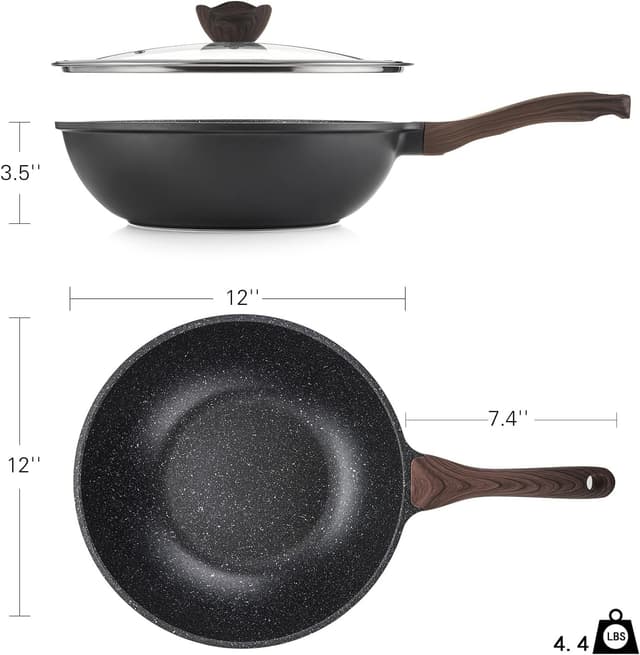 Thumbnail 5 de Kordisen Non Stick Induction Wok Pan 30cm