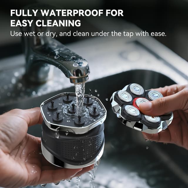 Detalle 2 de 7D Electric Bald Razor 7D Wet/Dry Shaver