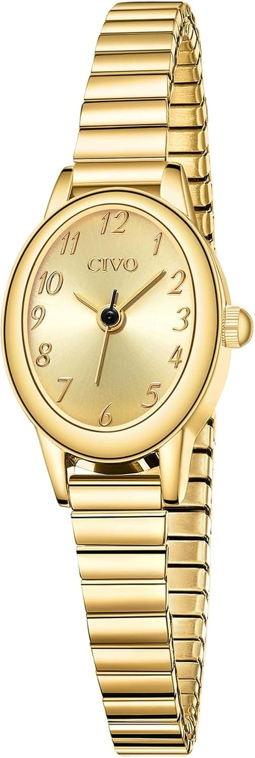 Detalle de CIVO Gold Damenuhr mit 3 ATM Wasserschutz