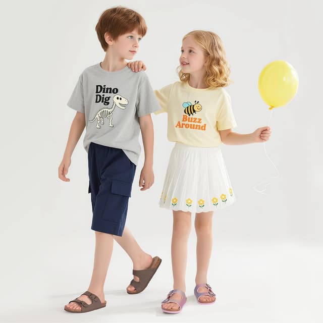 Detalle 2 de FITORY Glitter Slide Sandals with Cork Footbed and Adjustable Straps (Kids)