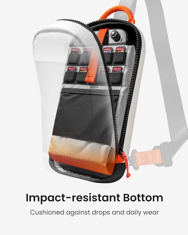 Thumbnail 3 de tomtoc Sling Crossbody Bag for Nintendo Switch 2 (2025) with 8 game card slots – Red