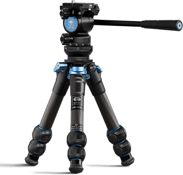 Detalle de Sirui AM-223L+AT-10 Carbon Mini Video Stativ-Set mit Flüssigkopf