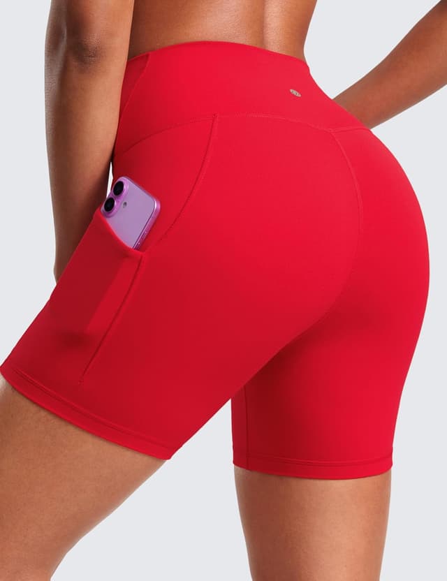 Detalle 2 de CRZ YOGA Donna Butterluxe: shorts da allenamento con vita alta e tasche laterali (cucitura interna 13–20 cm)