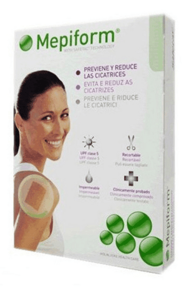 Detalle de Mepiform Silicona Apósitos 10x18 cm, 5 Unidades 🩹