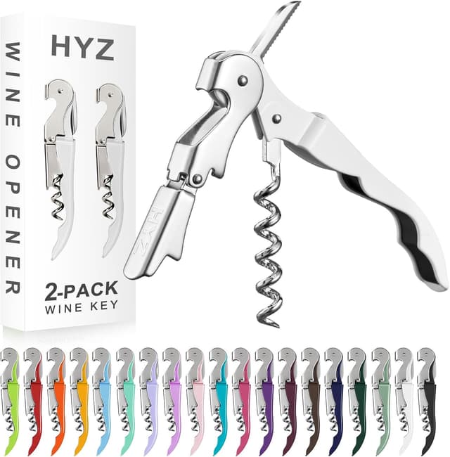 Detalle de HYZ 2-Pack Wine Opener Waiter Corkscrew 🍷