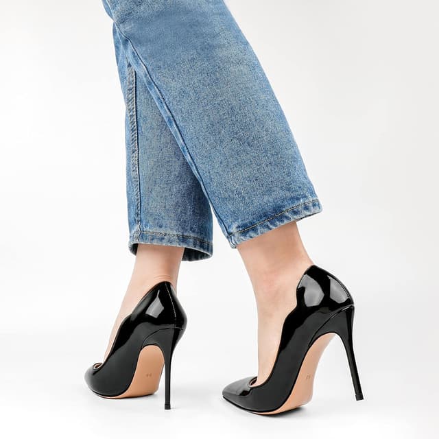 Detalle de COLETER Women’s 4-Inch Pointy Toe Wedding Dress Shoes