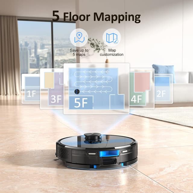 Thumbnail 6 de Lubluelu robot vacuum 4000Pa with mop