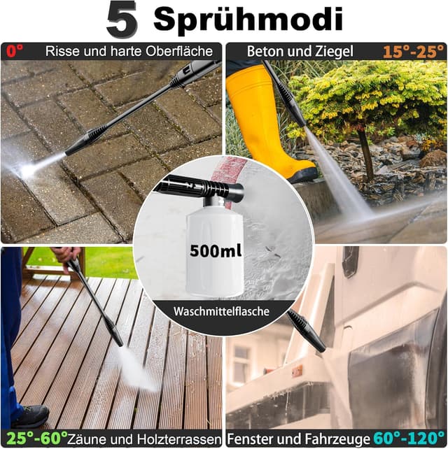 Detalle de Hochdruckreiniger 180 Bar mit 6-in-1-Düse