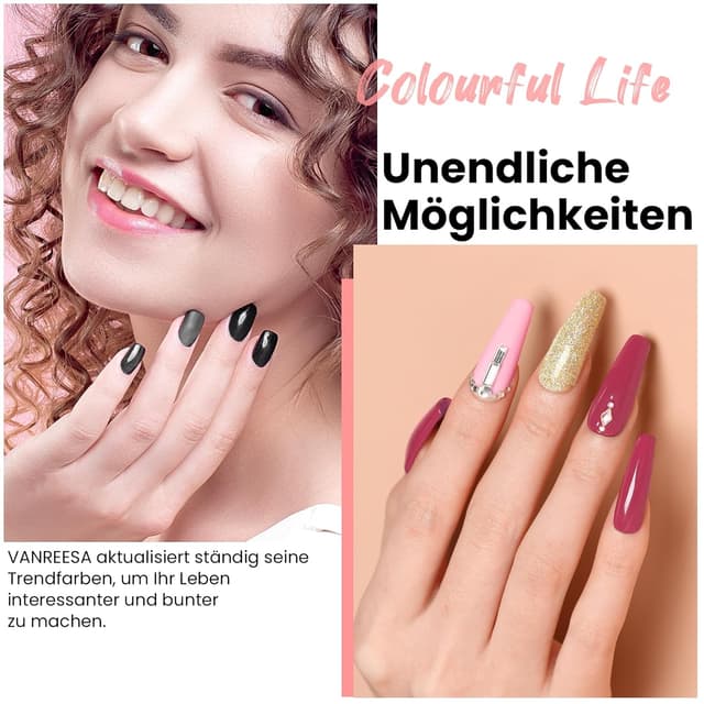 Detalle de VANREESA U V Nagellack Set 50 Stück 💅