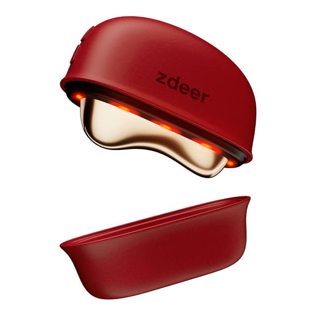 Detalle de ZDEER LED Red Light Therapy for Face & Neck Massager (Red) with Heat and Vibration
