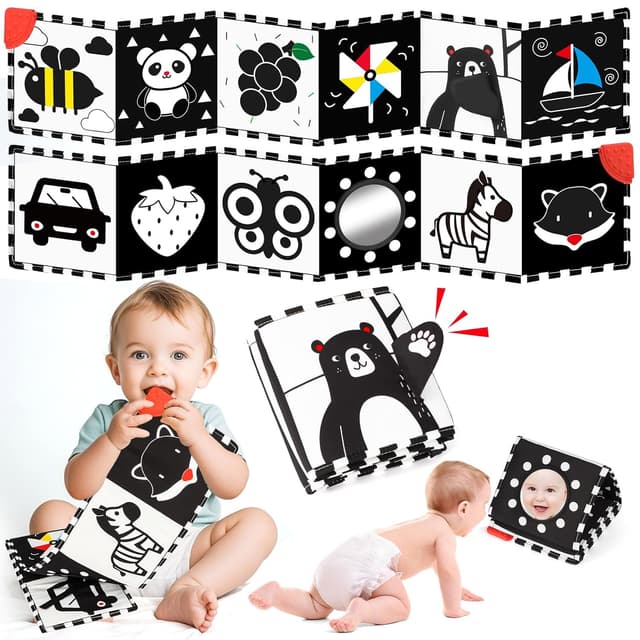 Detalle de BBWOO Kontrast Babybuch 0–12 Monate