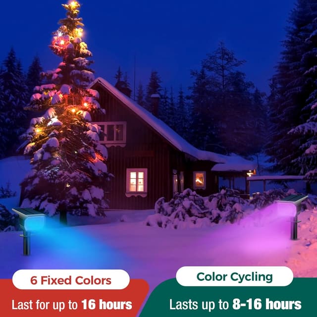 Detalle de Solar RGB spot lights 3 pack, 20 LED