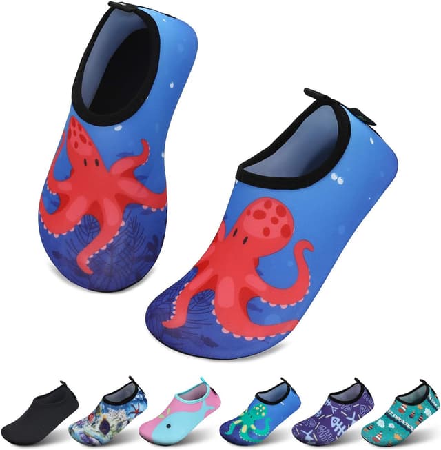 Detalle de SAGUARO Kinder Badeschuhe Schwimmschuhe mit rutschfester Sohle (21–35 EU)