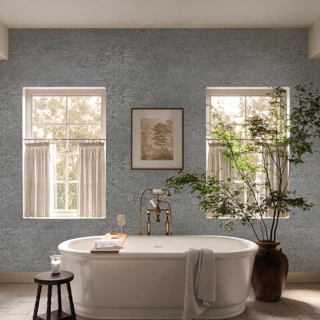 Detalle de Decoroome Rotolo di plastica adesiva grigia 40 x 500 cm effetto cemento opaco