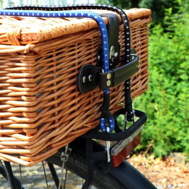 Detalle de COM-FOUR 3 sangles élastiques avec mousquetons (lot de 3, 80 cm) pour vélos, voitures et bagages