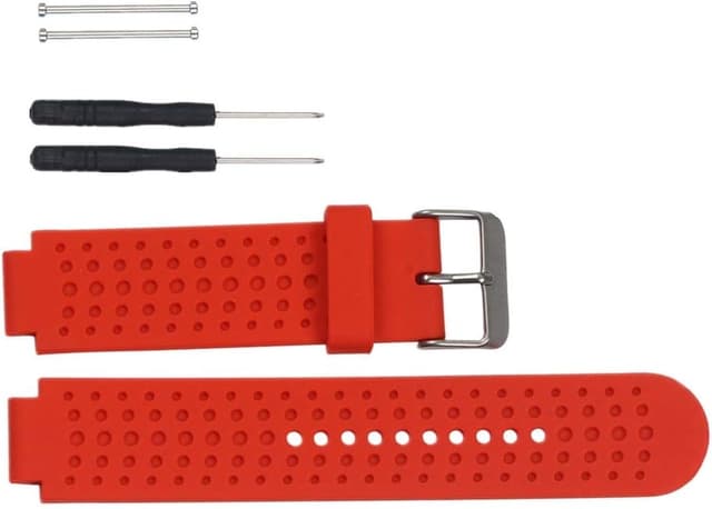 Detalle 2 de Huwokxix silicone watch strap compatible with Garmin Approach S20/S5/S6 and Forerunner models (adjustable replacement band)