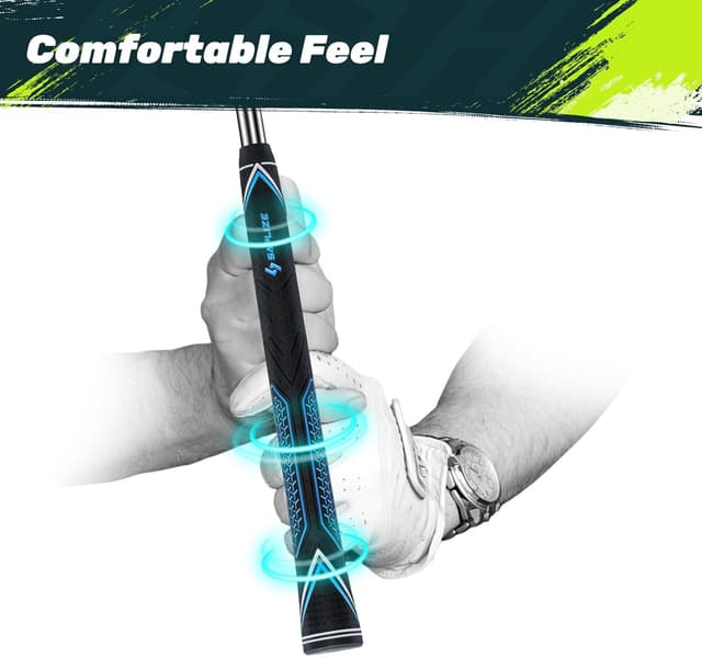 Detalle de SAPLIZE Golf Grips 13 Pack with Full Repair Kit (Standard, Midsize or Jumbo) – Non-slip rubber grips in 6 colours