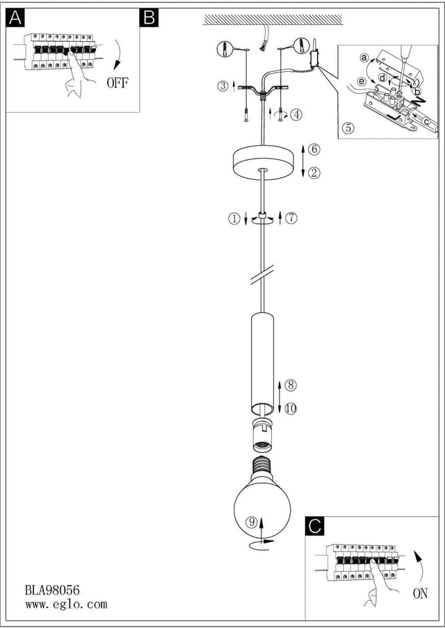 Thumbnail 4 de Eglo CORTENOVA lámpara colgante elegante en negro 🖤