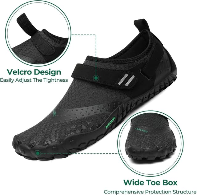 Detalle de SAGUARO Barfußschuhe (Herren & Damen) mit breiter Zehenbox und Zero-Drop Sohle, Gr. 35–48 EU