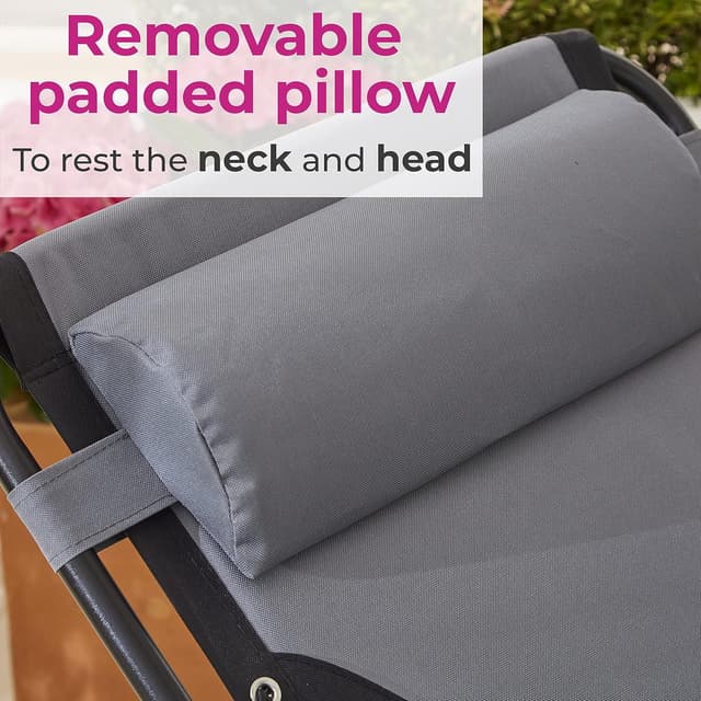 Detalle 2 de Zero gravity sun lounger chair 160cm