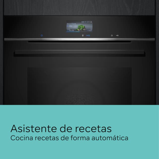 Detalle de Siemens perfectCooking 4D Plus HB776G1B1 con pirólisis y Home Connect (reacondicionado grado C)