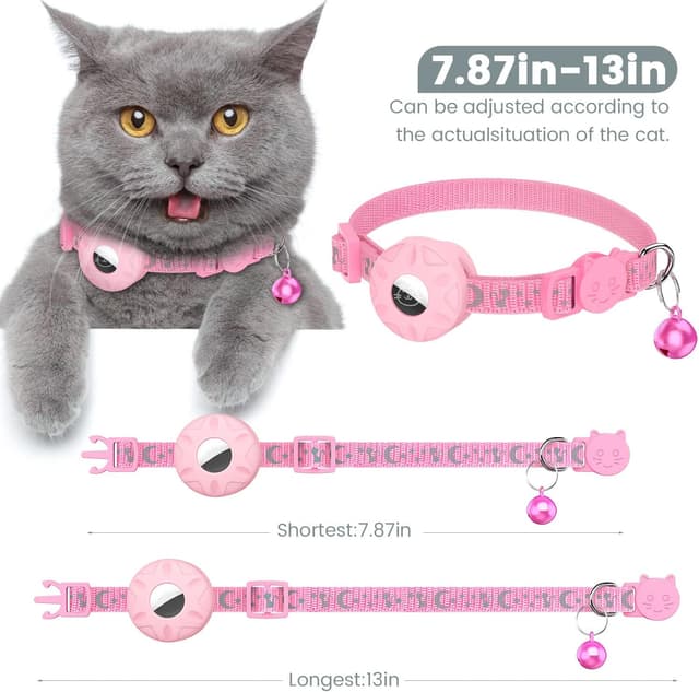 Detalle 2 de Reflective cat collar with AirTag holder