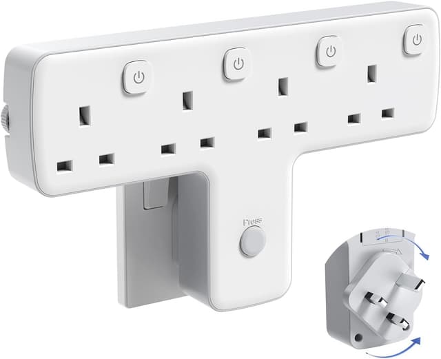 Detalle de Mscien Multi Plug Adapter 4-way with surge protector 🔌