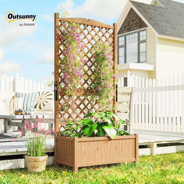 Detalle 2 de Outsunny Arriate 90x45x180 cm Jardin