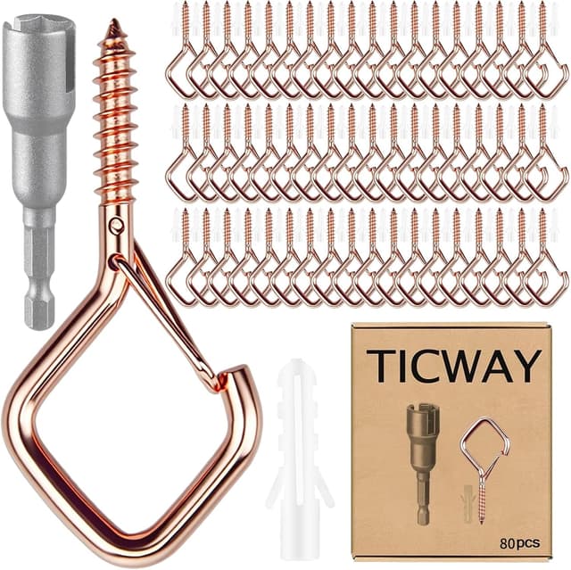Detalle de Ticway Schraubhaken Set 80 Stück