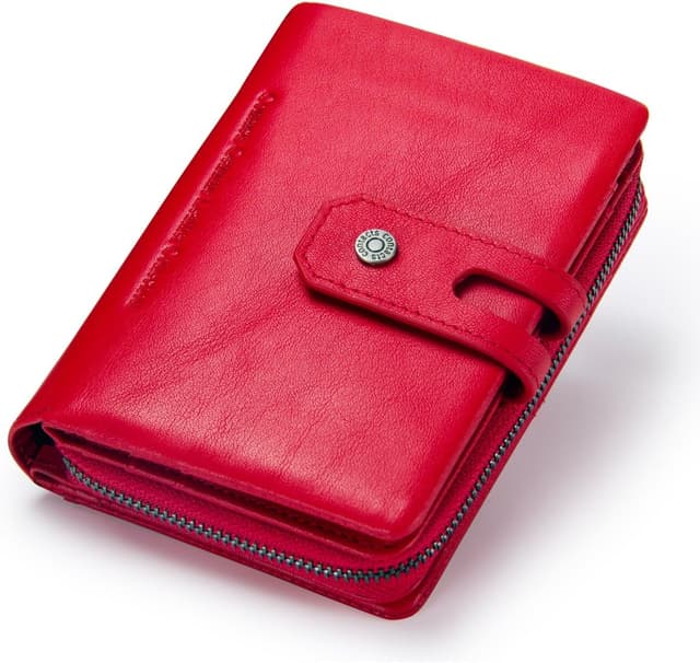 Detalle de Contacts Trifold Leather Coin Card Holder 9x12cm