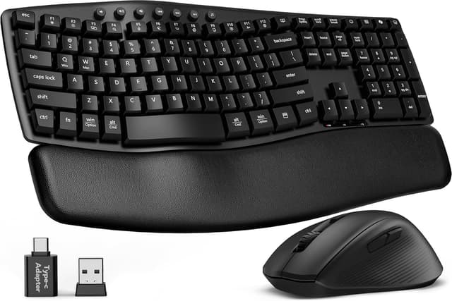 Detalle de Sablute Ergonomic Wireless Keyboard and Mouse Combo 30dB ⌨
