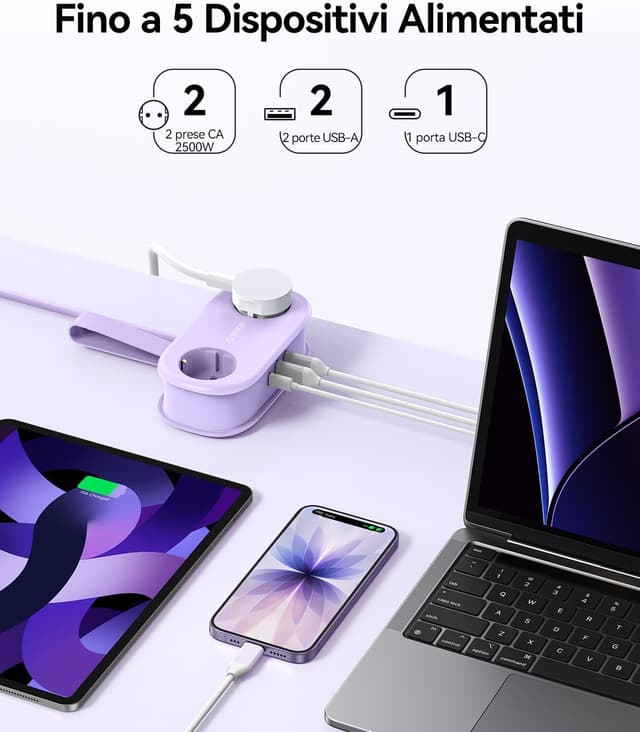 Thumbnail 1 de ORICO AP3-Lilla Ciabatta multipresa 5 in 1 20W