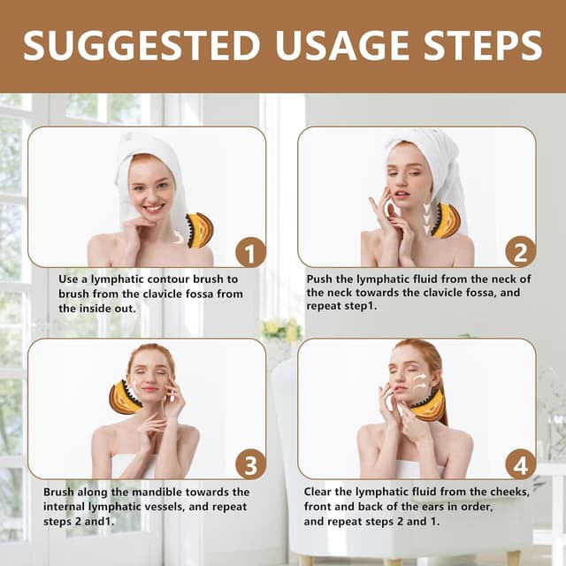 Thumbnail 3 de 2 Stück Gesichtsbürste Set Lymphkontur