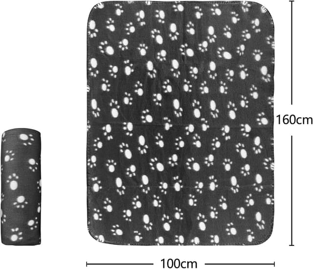 Thumbnail 6 de Nobleza morbida coperta in pile per cani e gatti, 6 pezzi (Nero) 160 x 100 cm